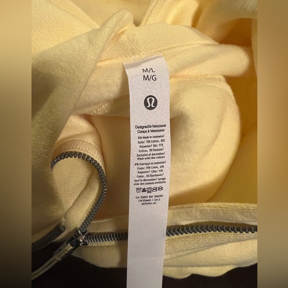 Lululemon Scuba Oversized Half-Zip Hoodie for Women—Washed Yellow SOLD OUT! - Picture 4 of 4
